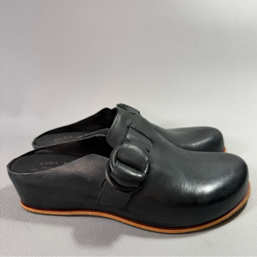 Kork-Ease Kori Black Leather Slip-On Clogs NWOT - Picture 11 of 11